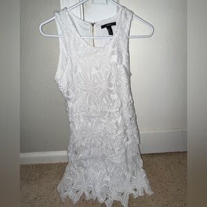 Forever 21 White Floral Lace Mini Dress